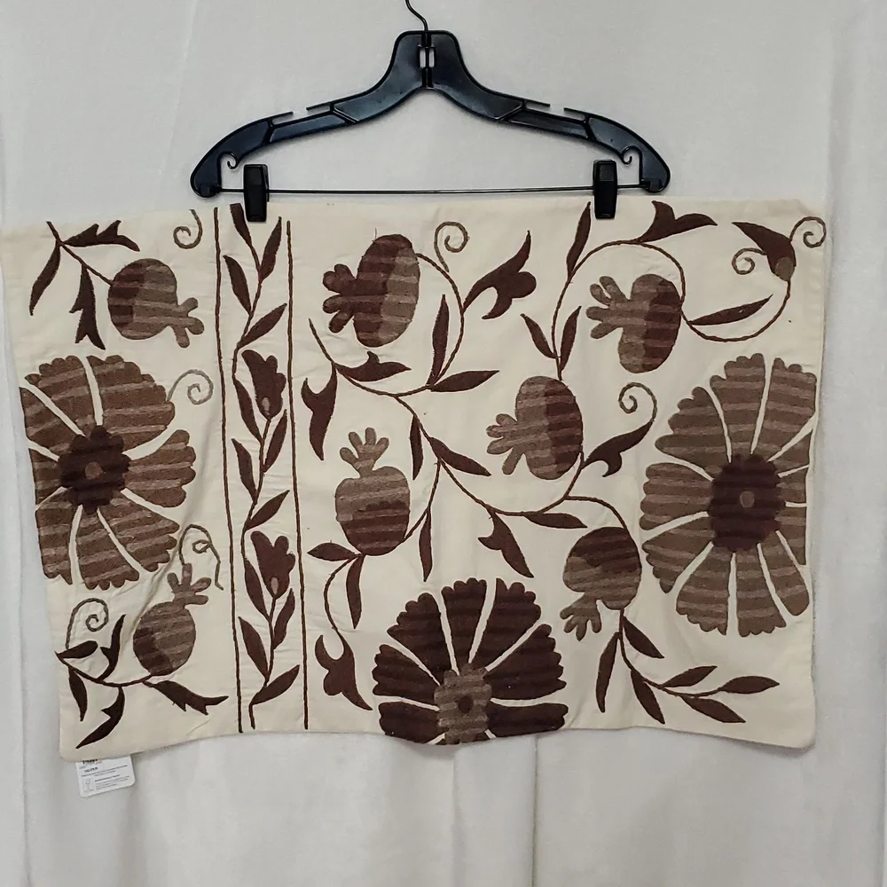 NWT Pottery Barn Montros Suzani Embroidered Lumbar Pillow Cover Set of 2